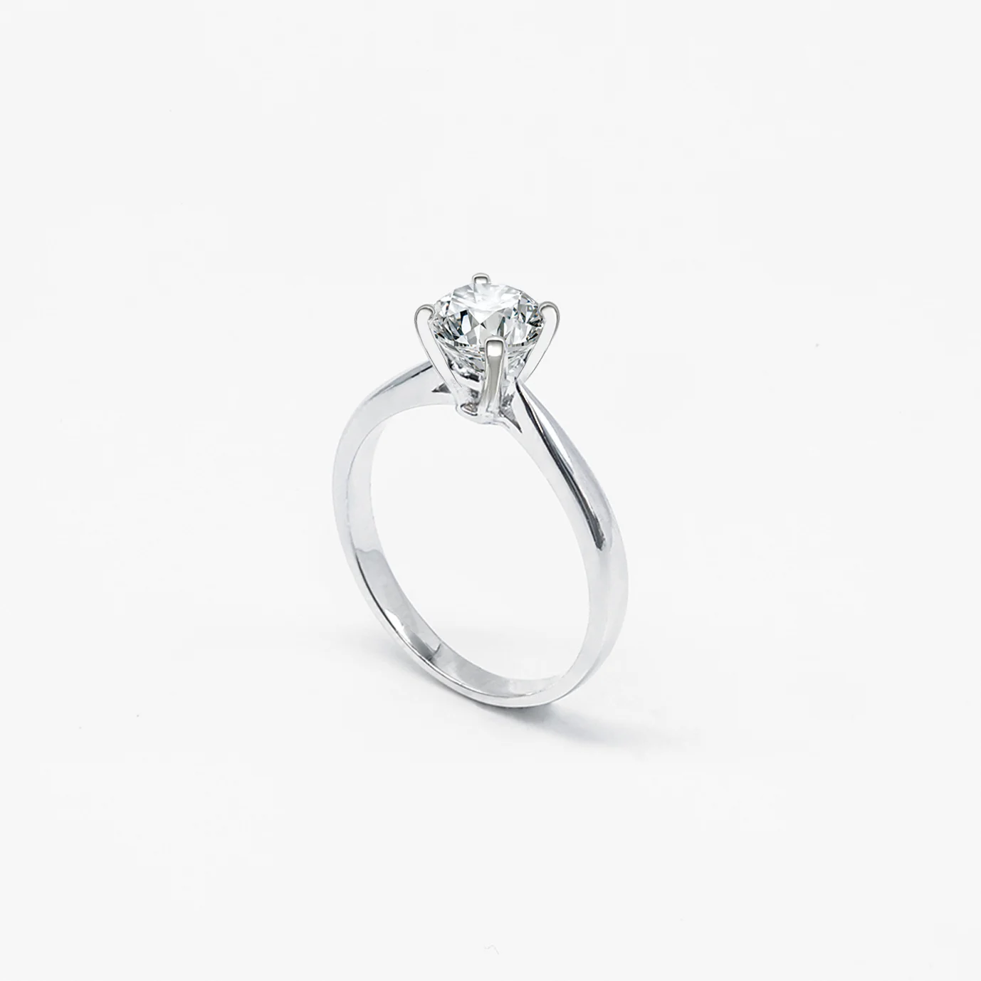 Raised Tapered Classic 4 Prong Diamond Ring (Setting Only)