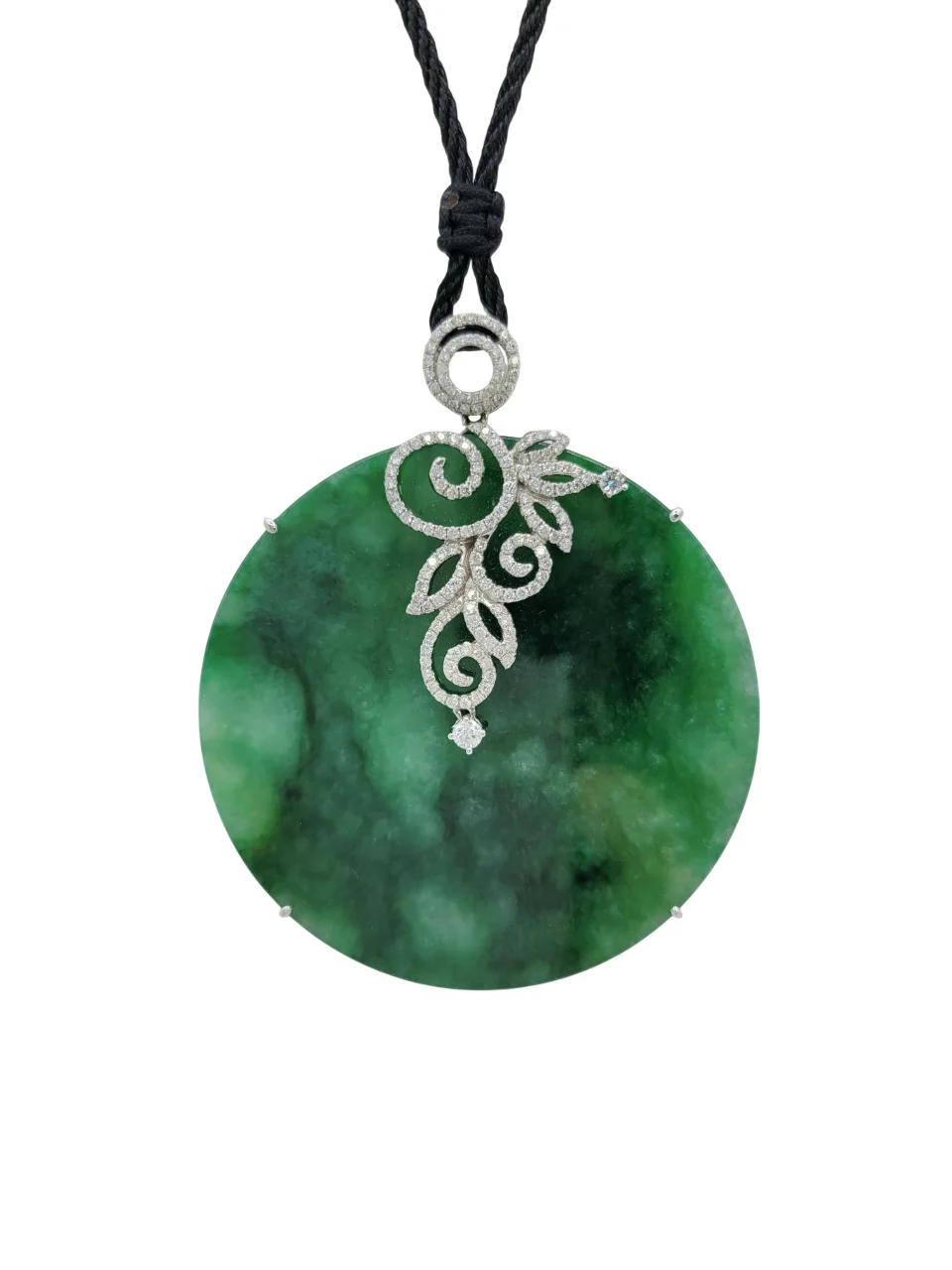 Emerald Green Eternity Shape Jadeite Jade Pendant