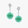 Translucent Green Beads Jadeite Jade Earrings