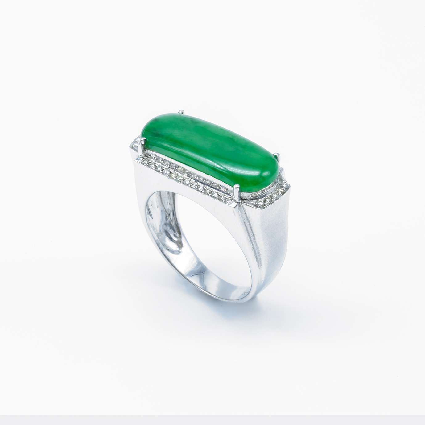 Buy Big Dark Green Jade Ring 18k Men SOLD Online in India - Etsy