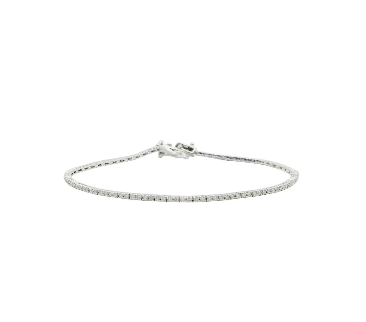 18K White Gold 1ct Diamond Tennis Bracelet