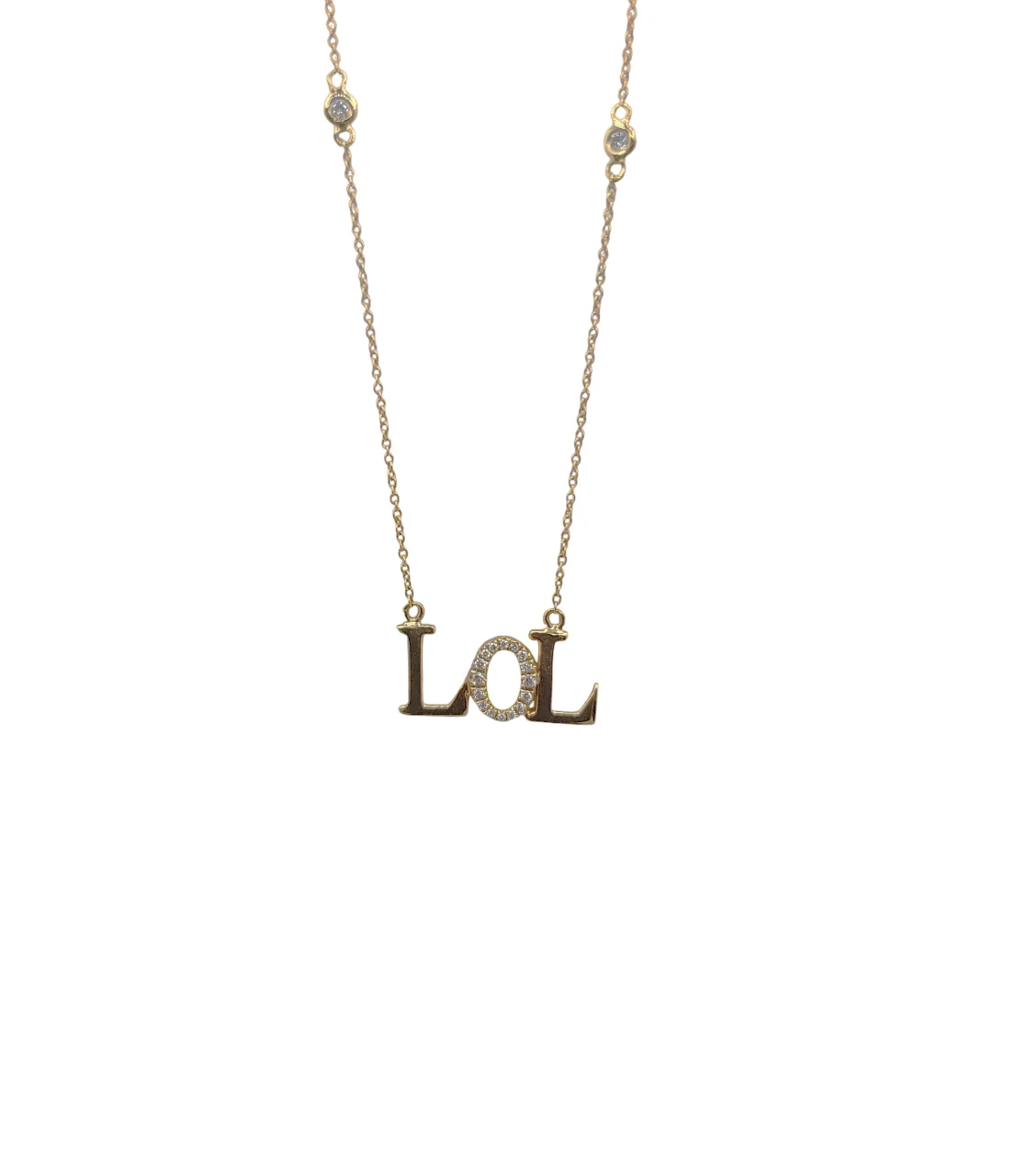 18K Rose Gold LOL Diamond Necklace