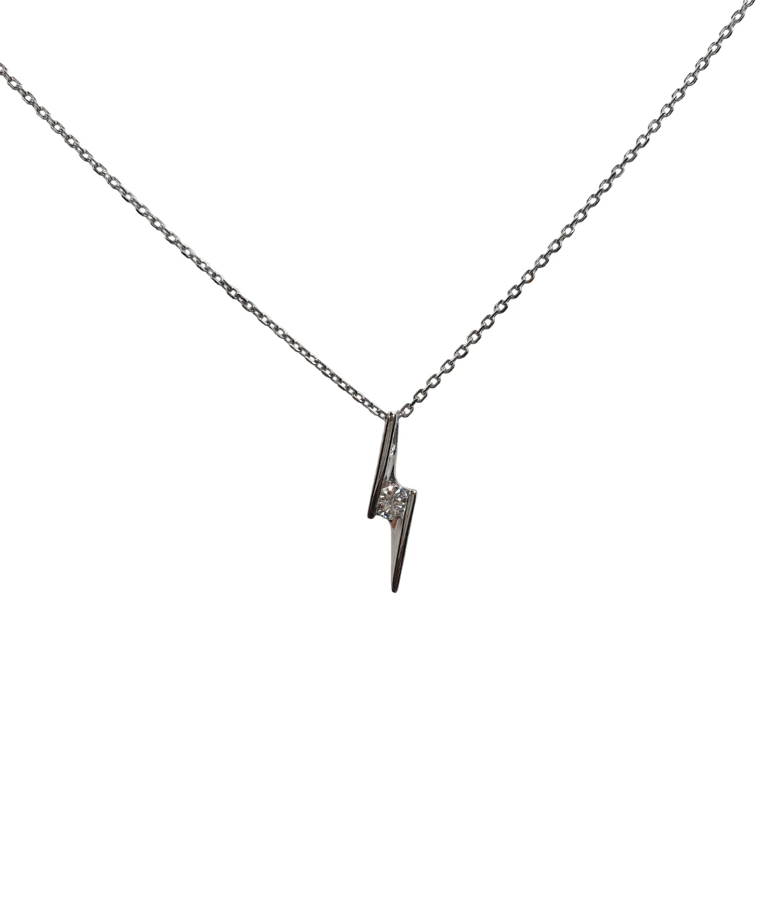 18K Tension Set Diamond Necklace (Small)