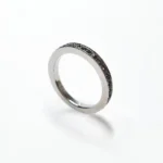 18K Black Gold Eternity Channel Set Natural Diamond Ring