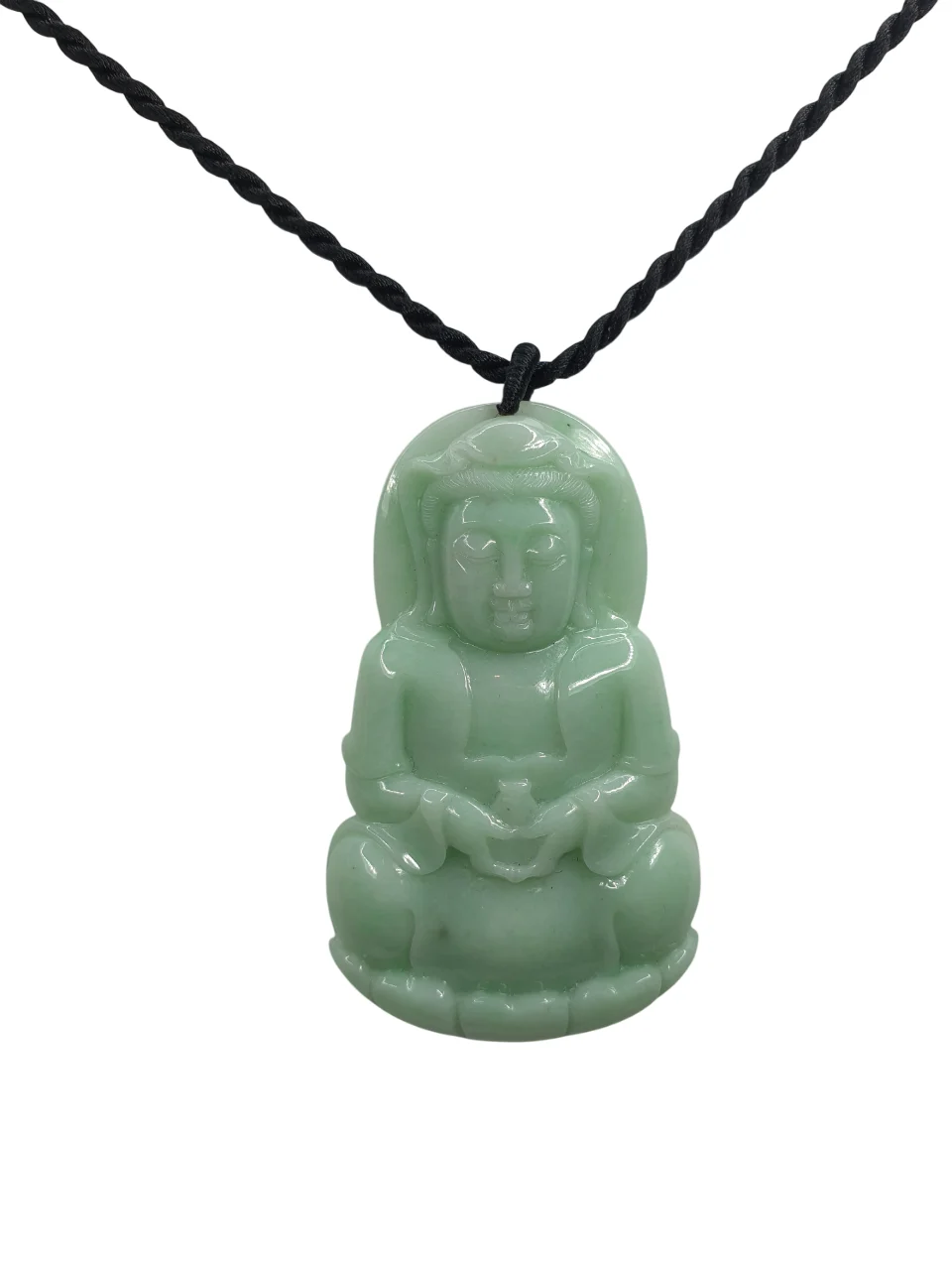 Green Apple Quan Yin Jadeite Jade pendant