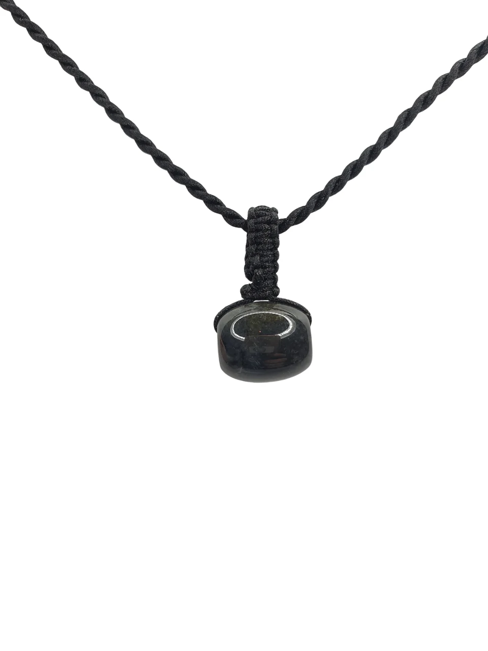 Black Barrel Jadeite Jade Pendant (Small)