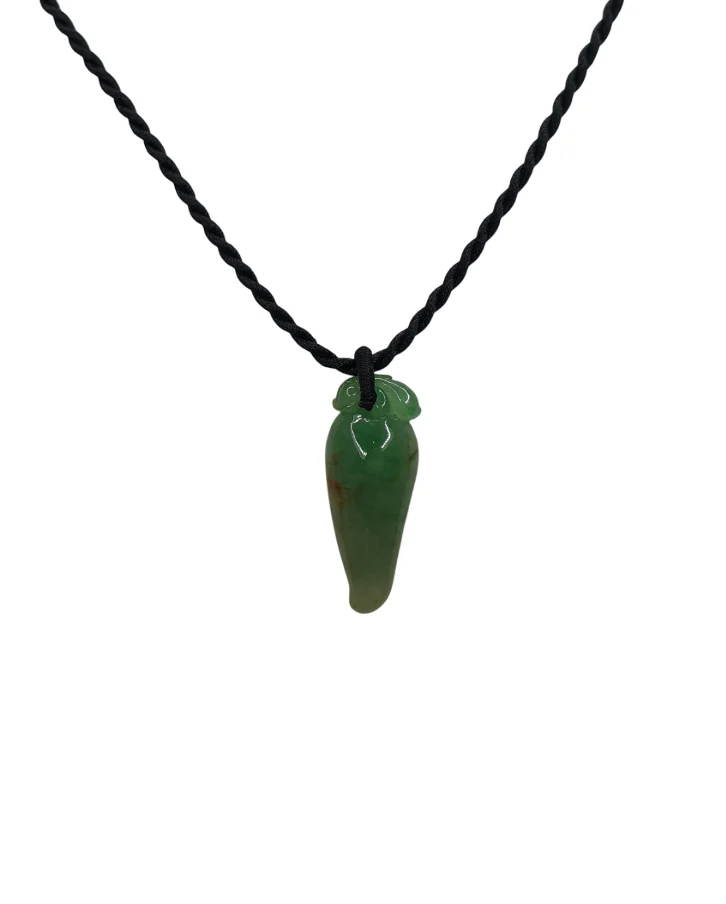 Icy Green Pepper Jadeite Jade Pendant (Small)