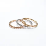 18K Thick Solid Rose Gold Milgrain Ring