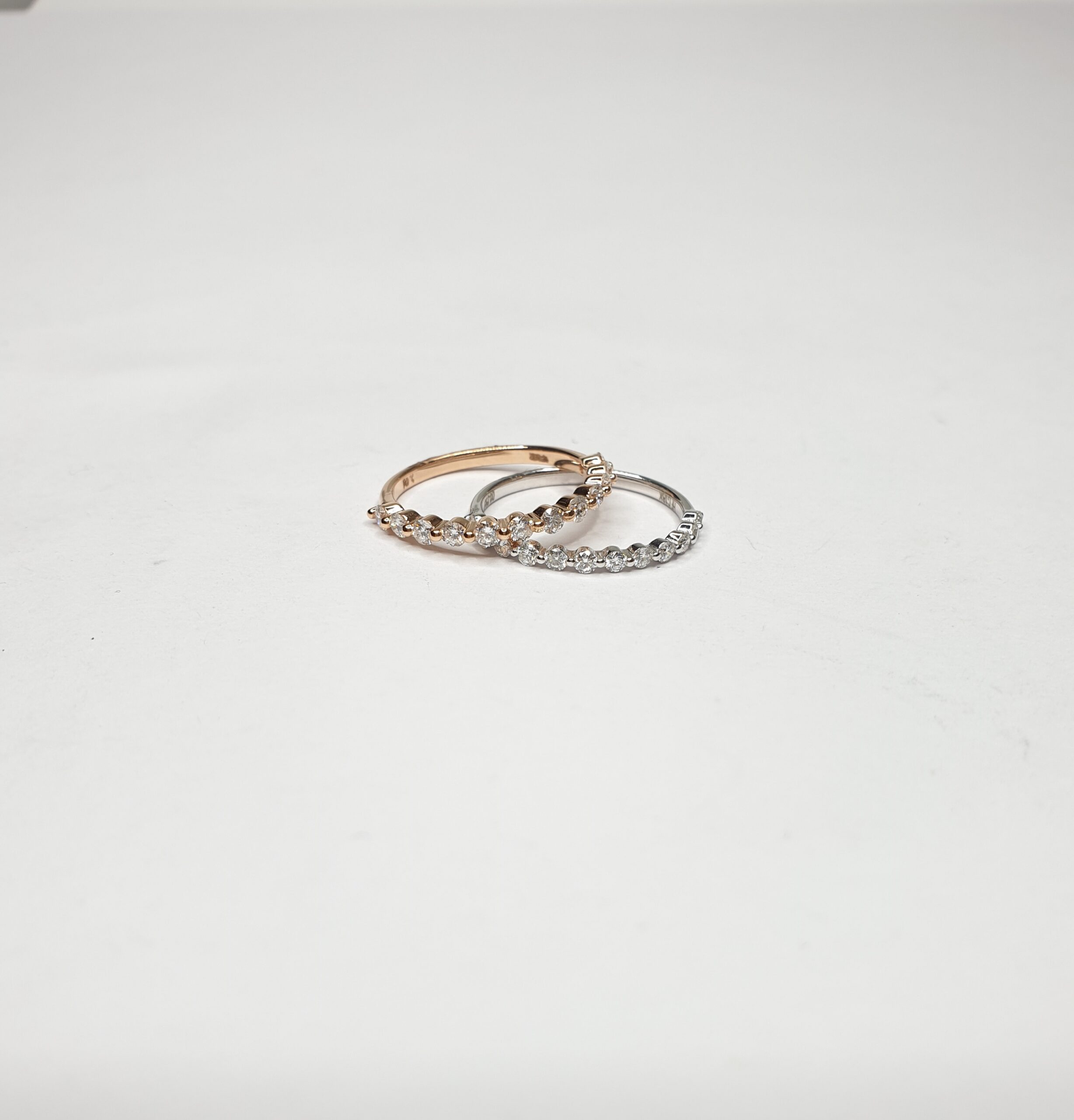18K Rose Gold Bubble Set Diamond Ring (3.5pts) - HF Jewellery and Jade