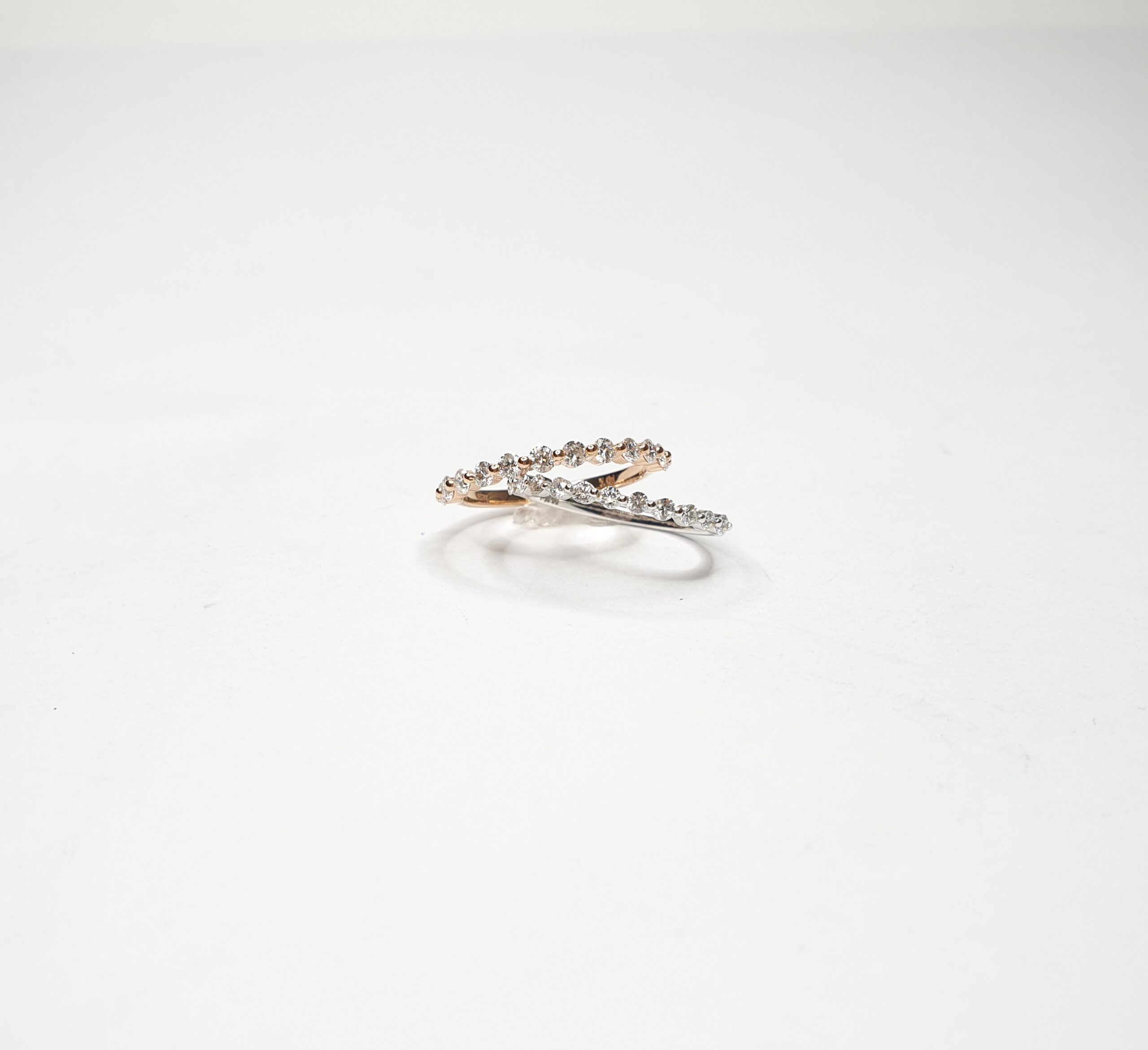 18K Rose Gold Bubble Set Diamond Ring (3.5pts) - HF Jewellery and Jade