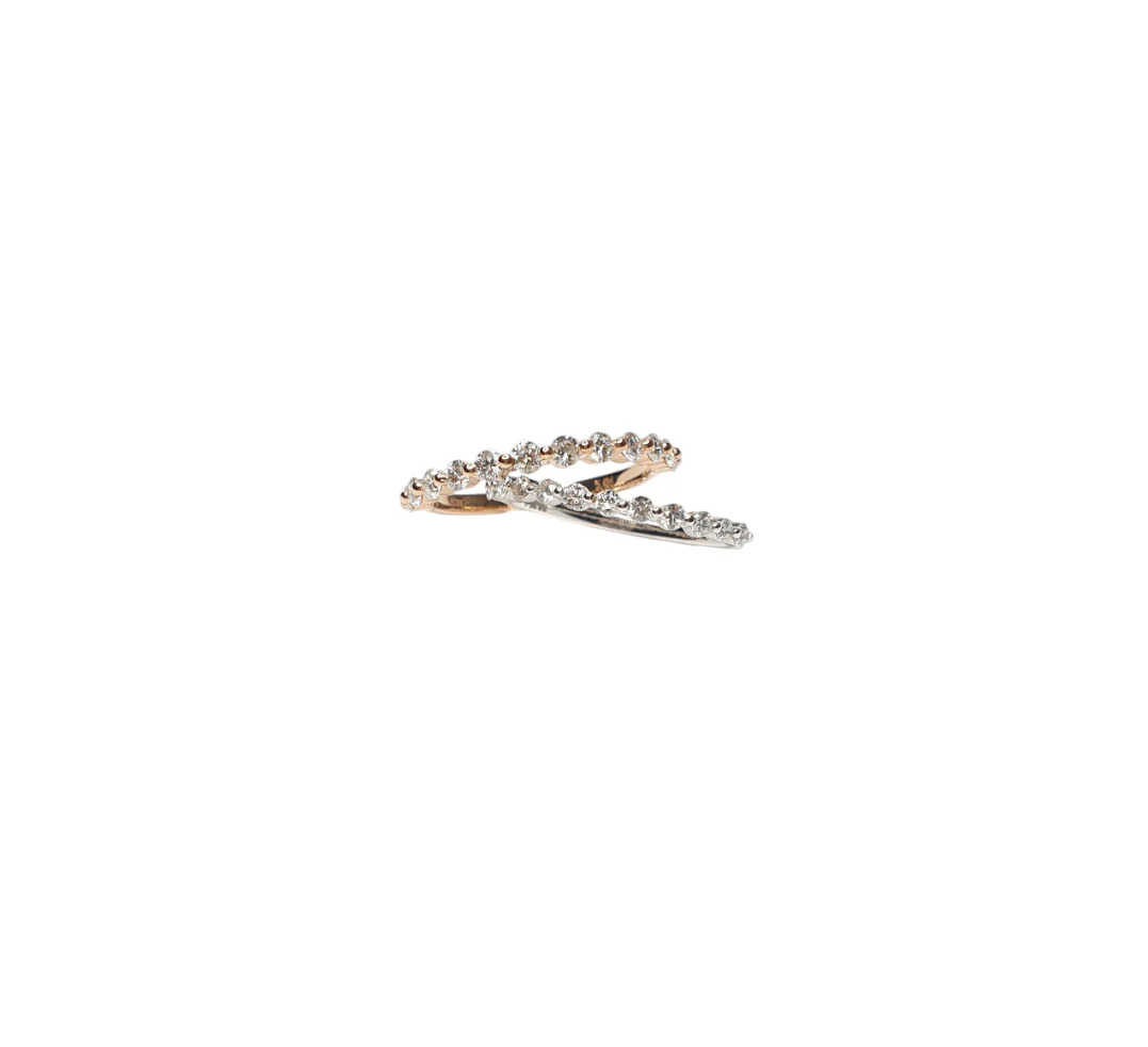 18K White Gold Bubble Set Ring (2pts)