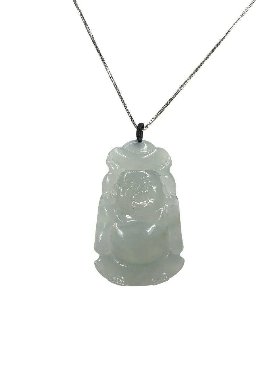 Translucent Happy Buddha Jadeite Jade Pendant