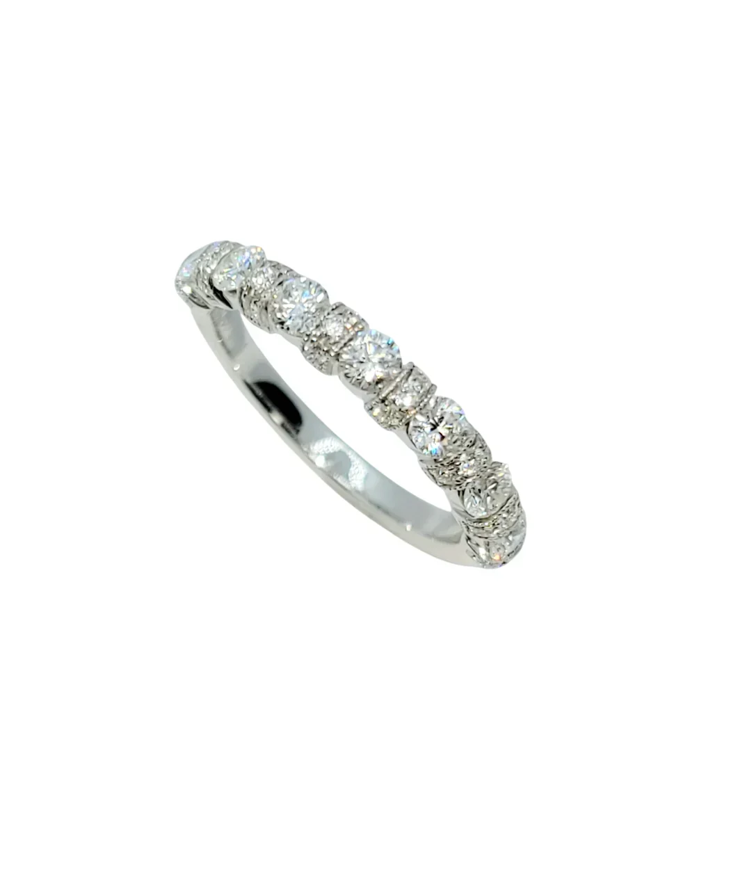 Platinum Ribbon Natural Diamond Ring