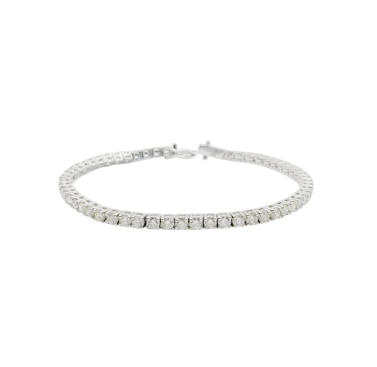 18K White Gold Diamond Tennis Bracelet (4.94ct)