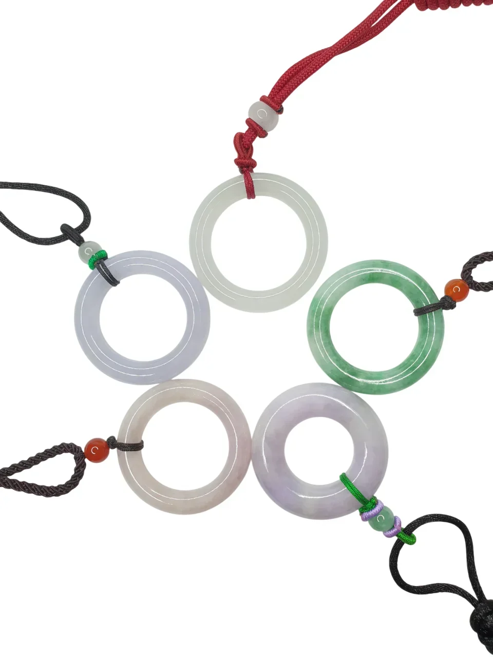 Green Jadeite Jade Hoop Necklace