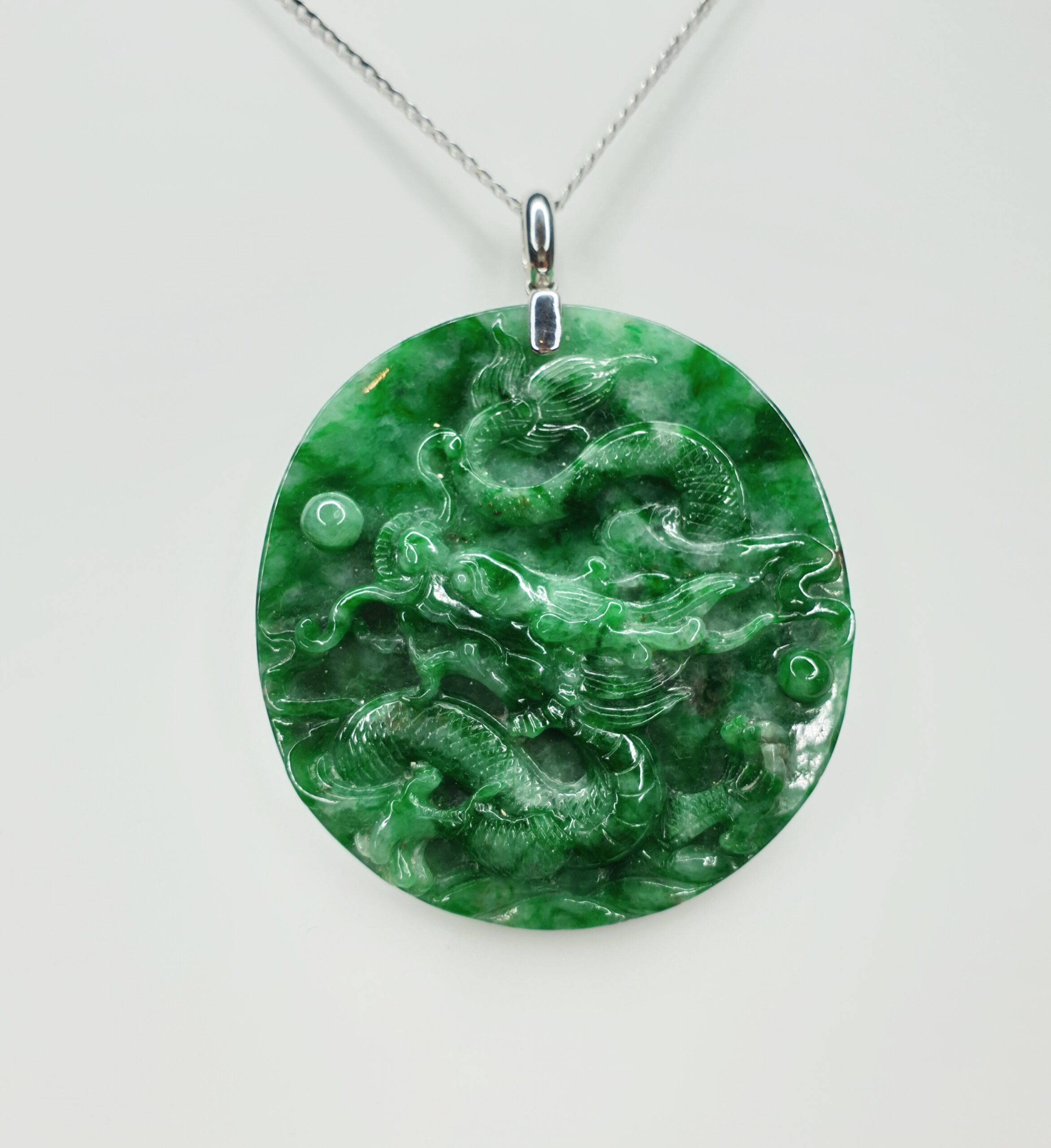2100273-Green-Jade-14k-Gold-Dragon-Totem-Column-Pendant-Necklace – The  Pearl Jewelers
