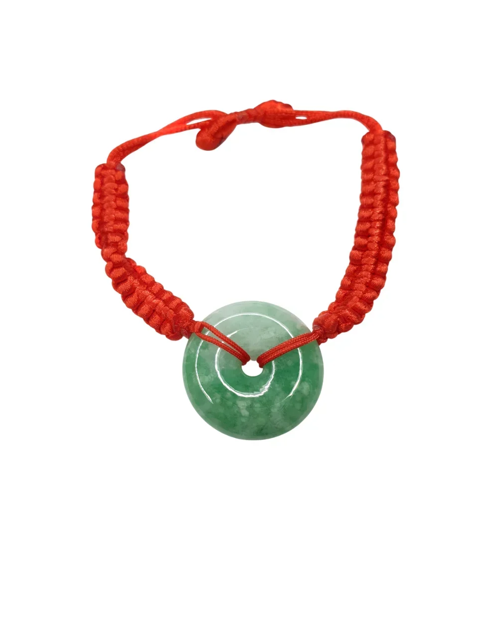 Icy Green Jadeite Jade Donut Bracelet