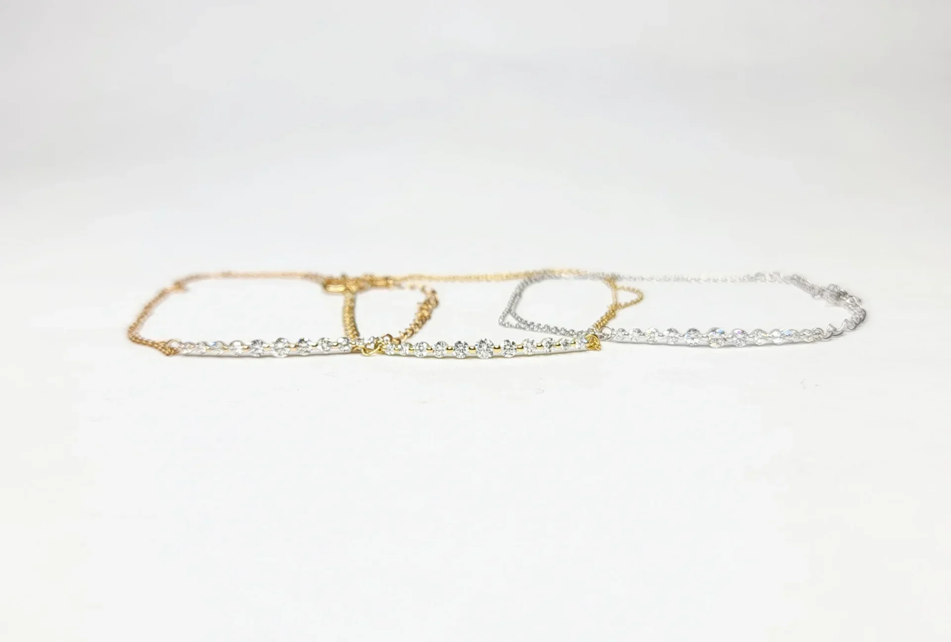 18K Gold Bubble Set Diamond Bracelet (0.50CT)