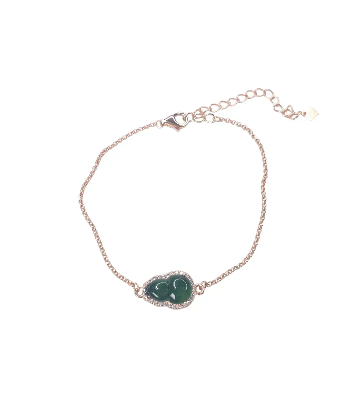 Dark Green Jadeite Jade Wulu Bracelet (Petite)