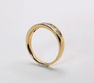 18K Rose Gold Baguette Natural Diamond Ring