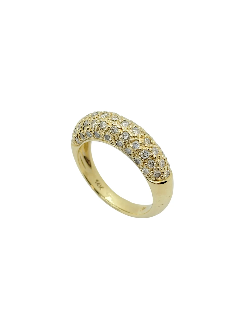 18K Yellow Gold Natural Diamond Cocktail Ring
