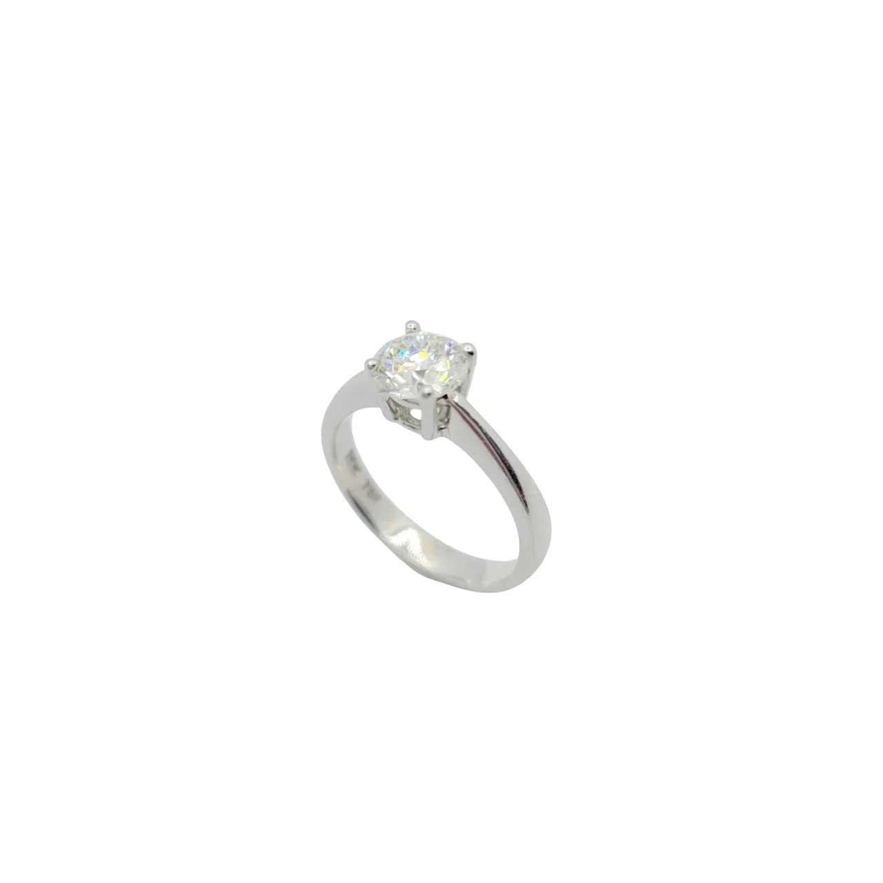 18K White Gold 0.90ct VS1 Natural Diamond Ring
