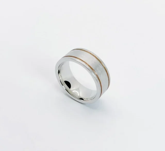 Cobalt Ring with 10K Rose Gold