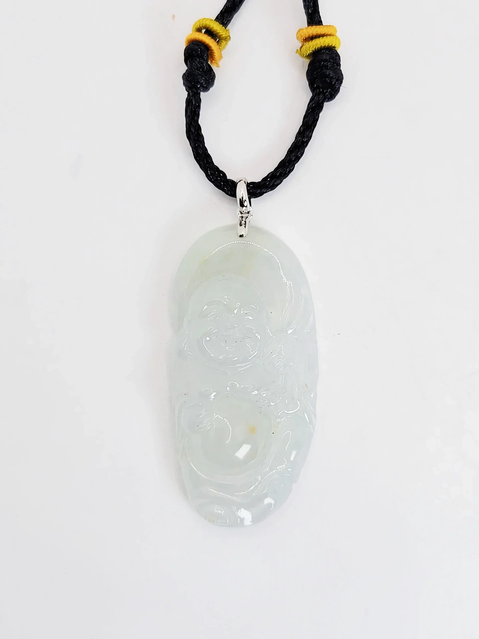 18K White Gold Icy Buddha Pendant