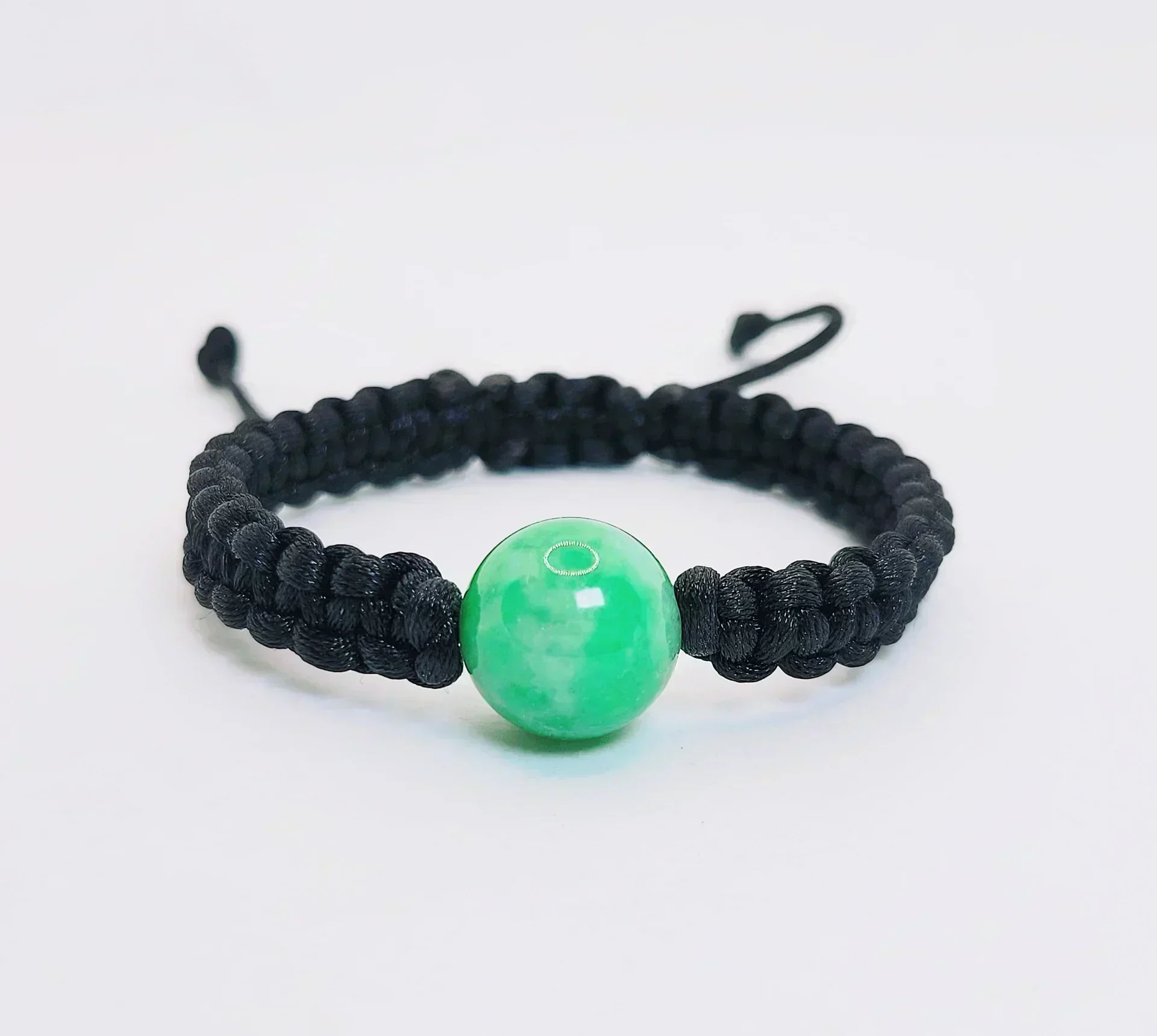 Sphere Jadeite Jade Bracelet with Strap