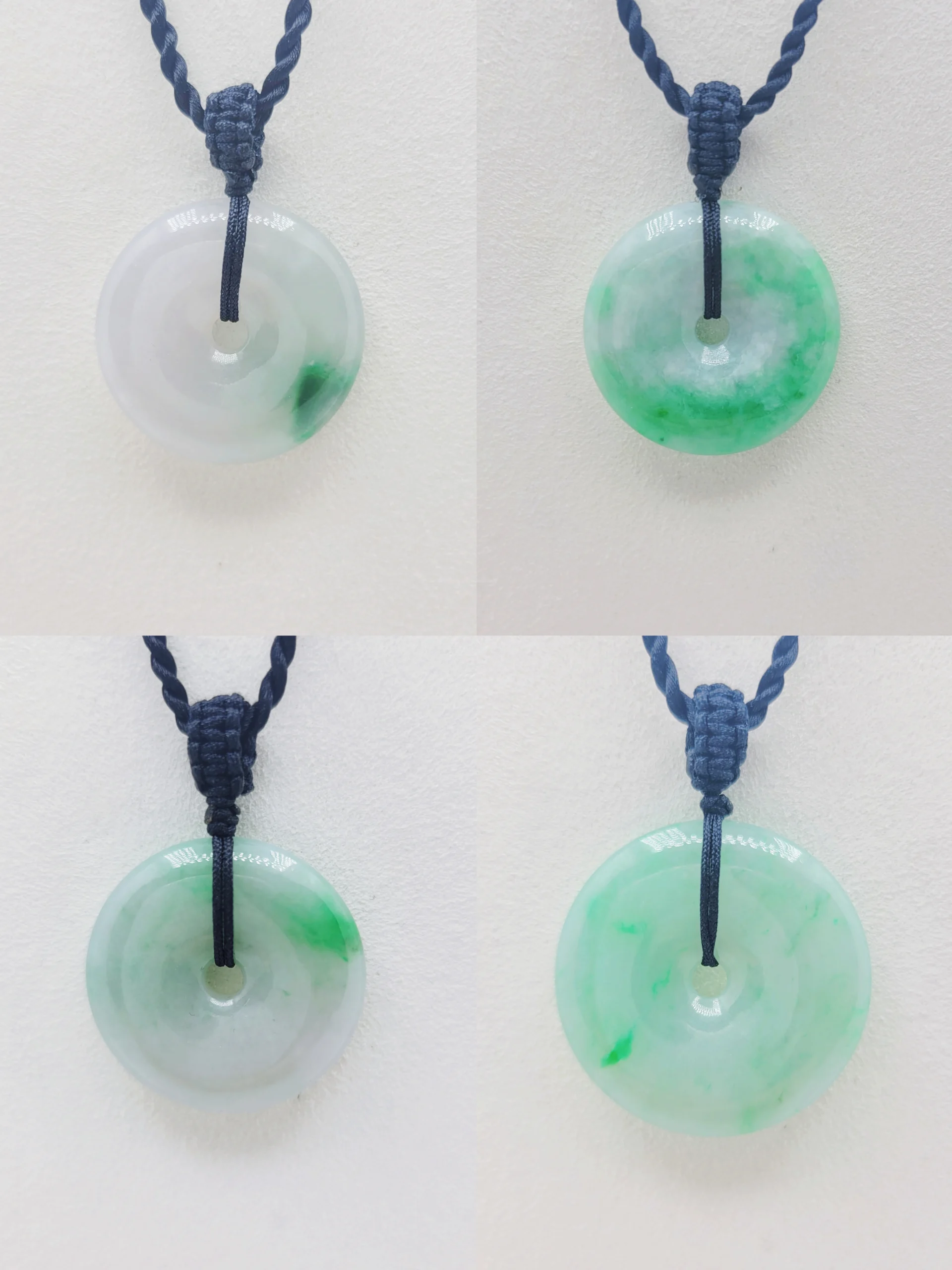 Green Donut Jadeite Jade Pendant