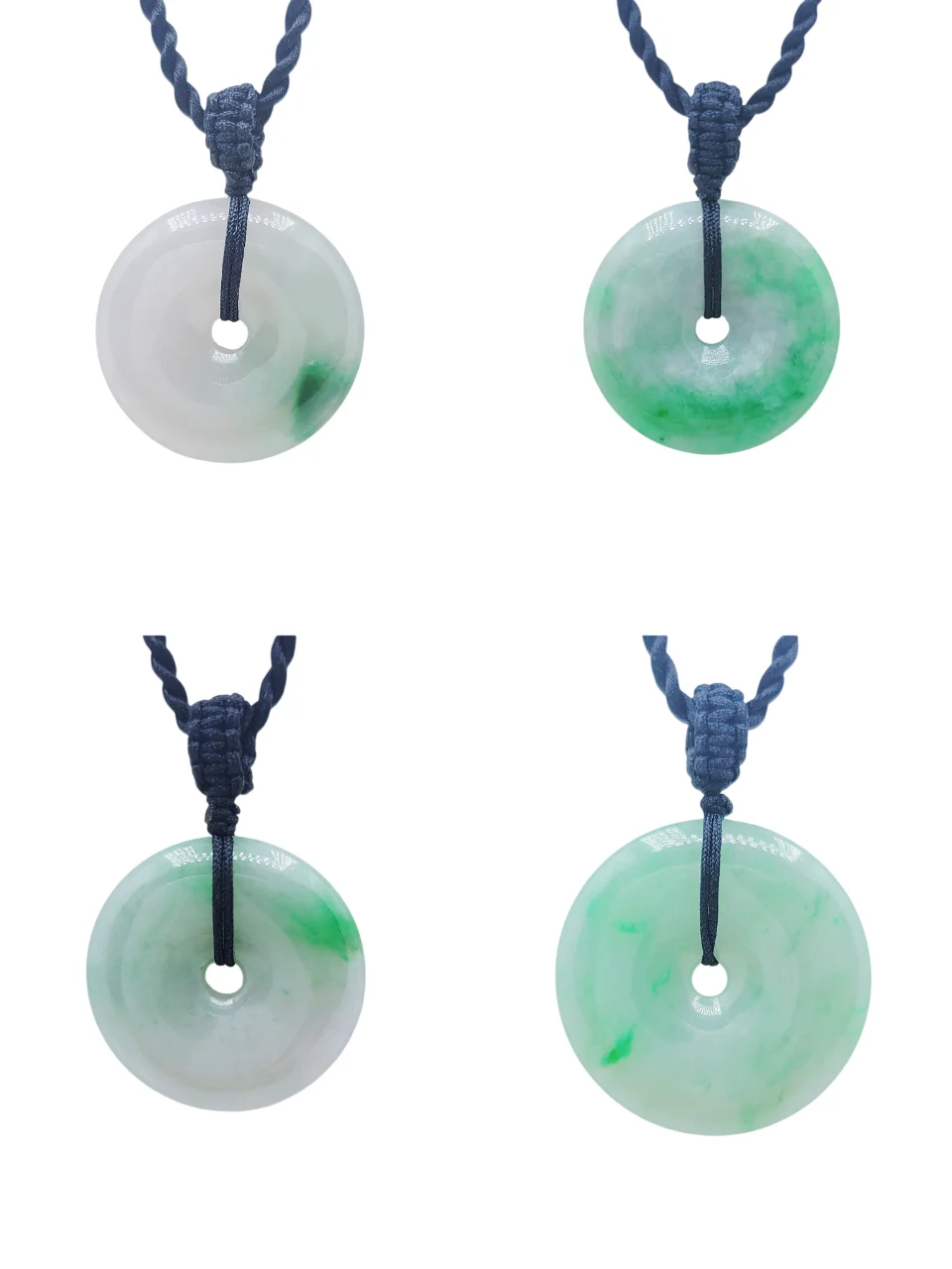 Green Donut Jadeite Jade Pendant