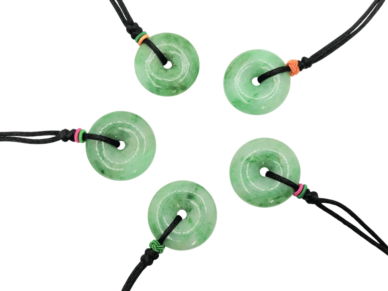 Icy Green Donut with Jadeite Jade Pendant