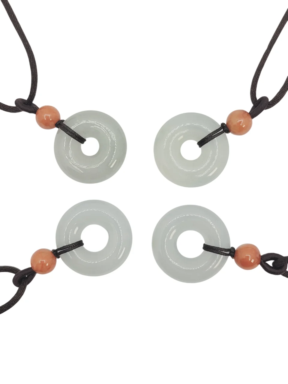 Icy Donut with Honey Yellow Bead Jadeite Jade Pendant