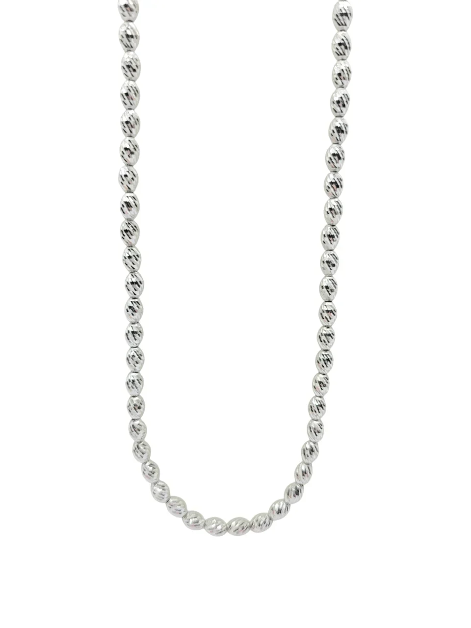 18K White Gold Diamond Cut Chain 20"