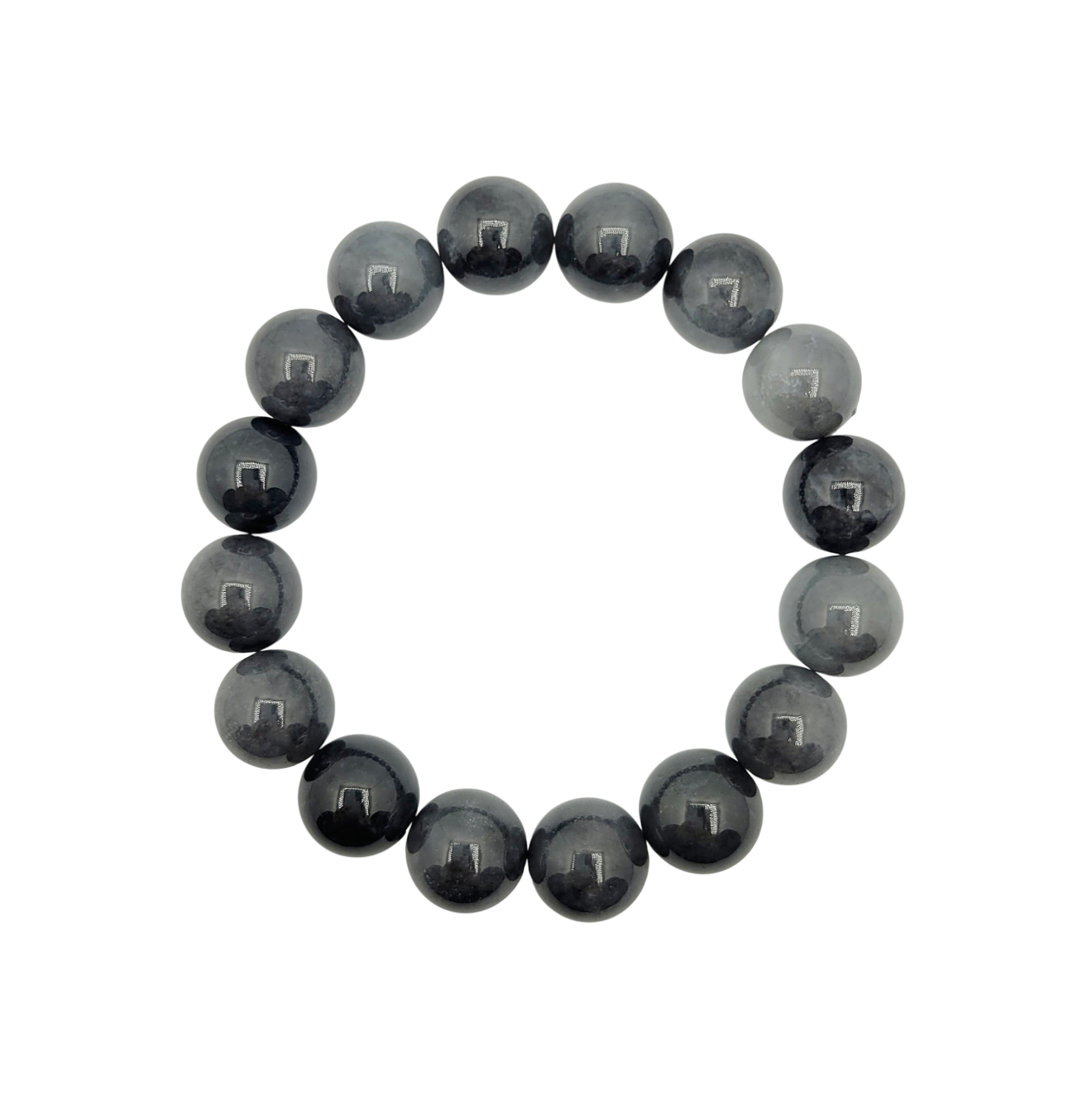 Black Jadeite Jade Bead Bracelet