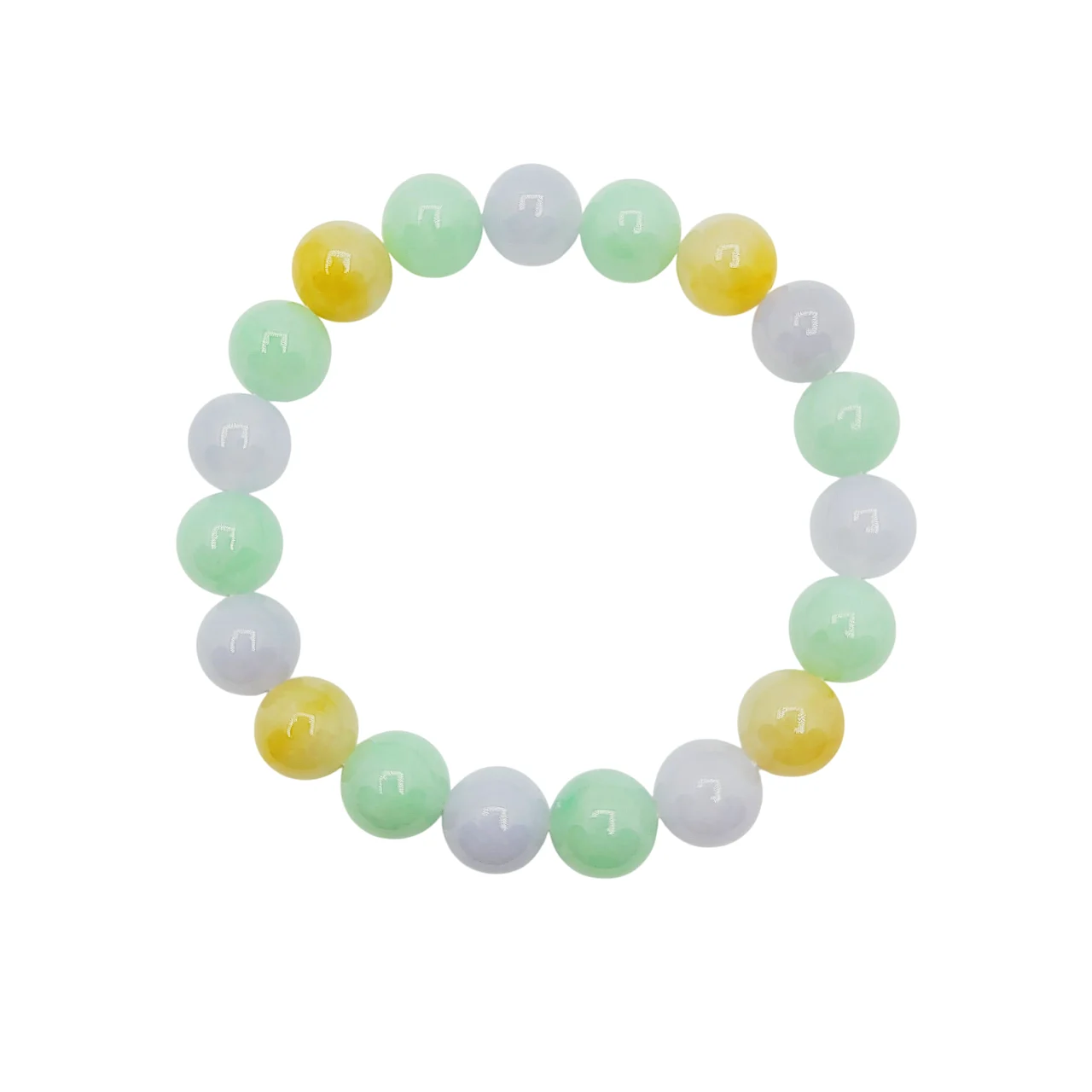 Multi Colour Jadeite Jade Beads Bracelet (Medium)