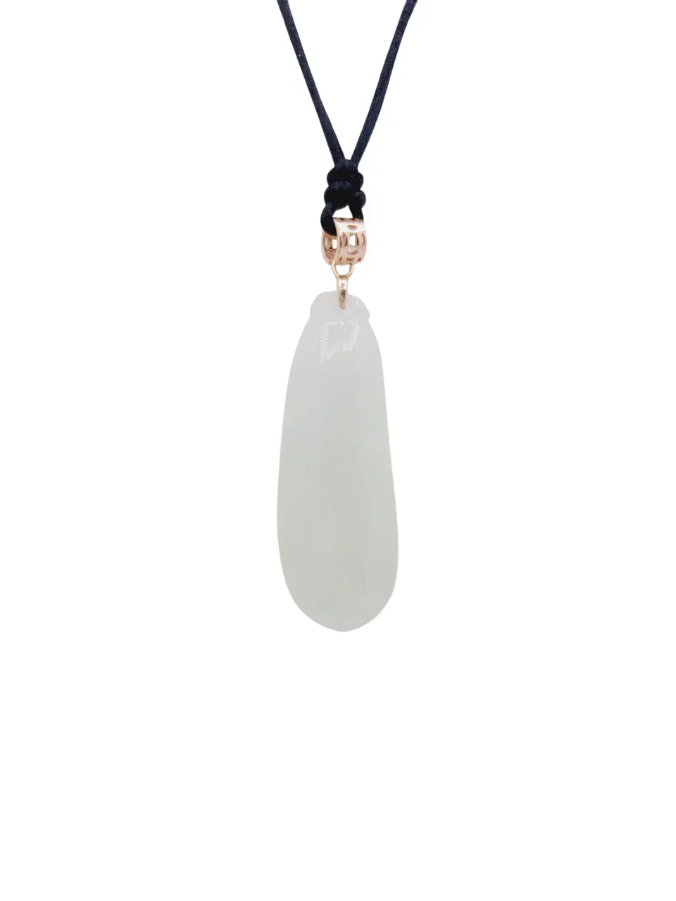 Silver Icy Eternity Life Fruit Jadeite Jade Pendant