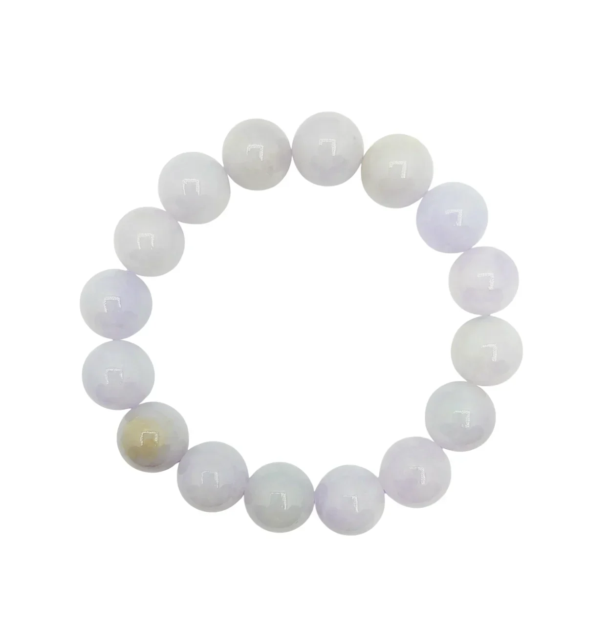 Icy Lavender Jadeite Jade Beads Bracelet (Large)