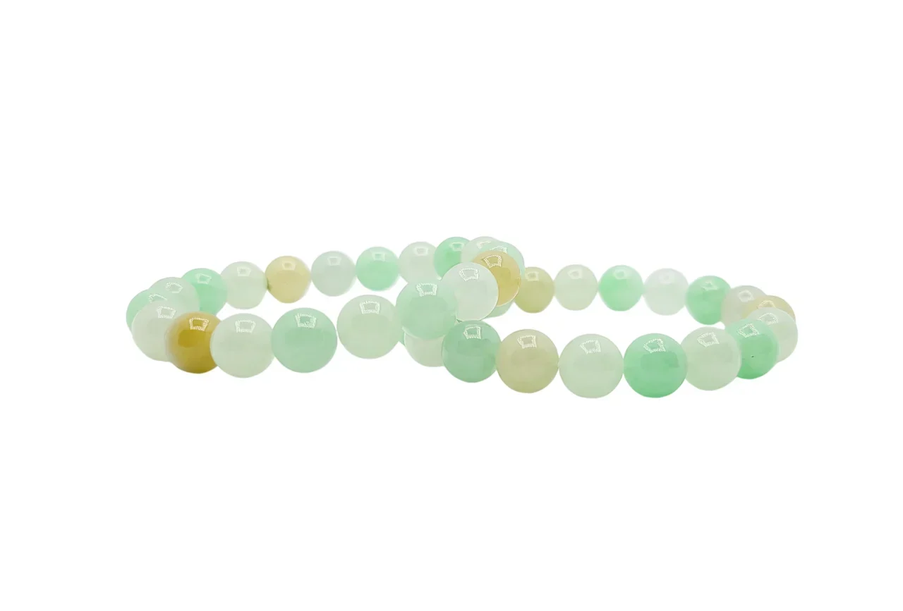 Multi Colour Jadeite Jade Beads Bracelet (Medium)