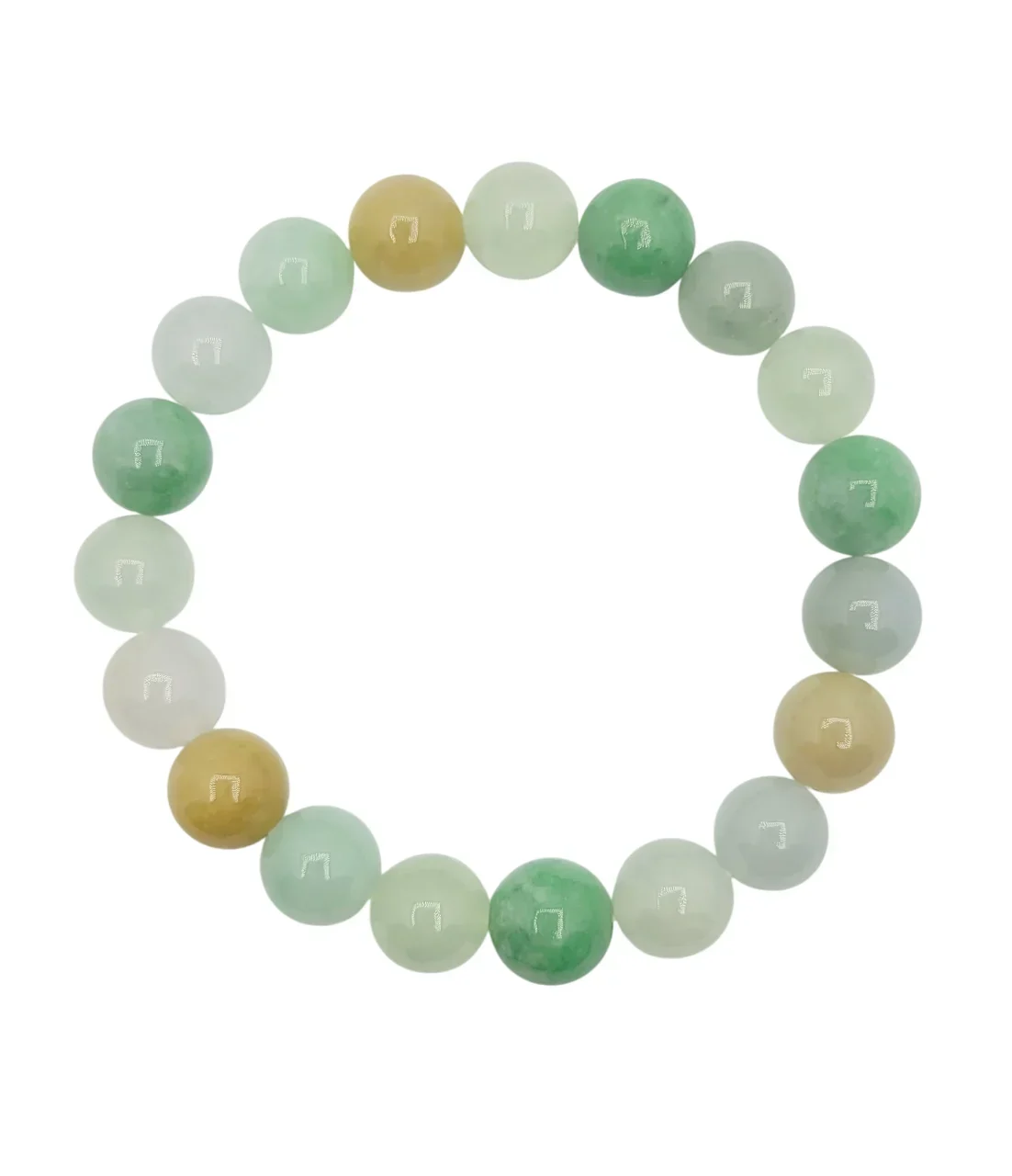 Multi Colour Jadeite Jade Beads Bracelet (Medium)