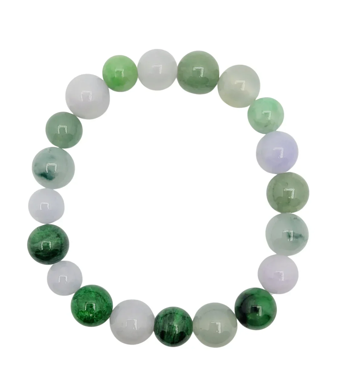 Multi Colour Jadeite Jade Beads Bracelet (Medium)