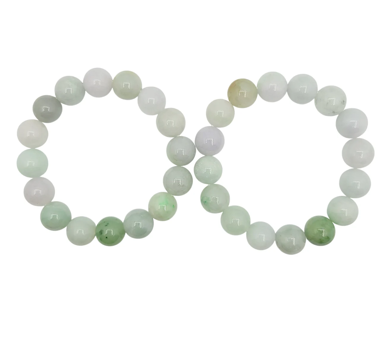 Multi Colour Jadeite Jade Beads Bracelet (Large)