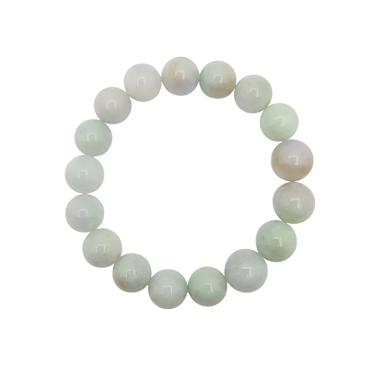 Icy Lavender Jadeite Jade Beads Bracelet (Large)