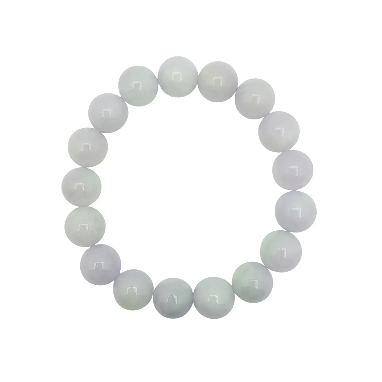 Icy Lavender Jadeite Jade Beads Bracelet (Large)