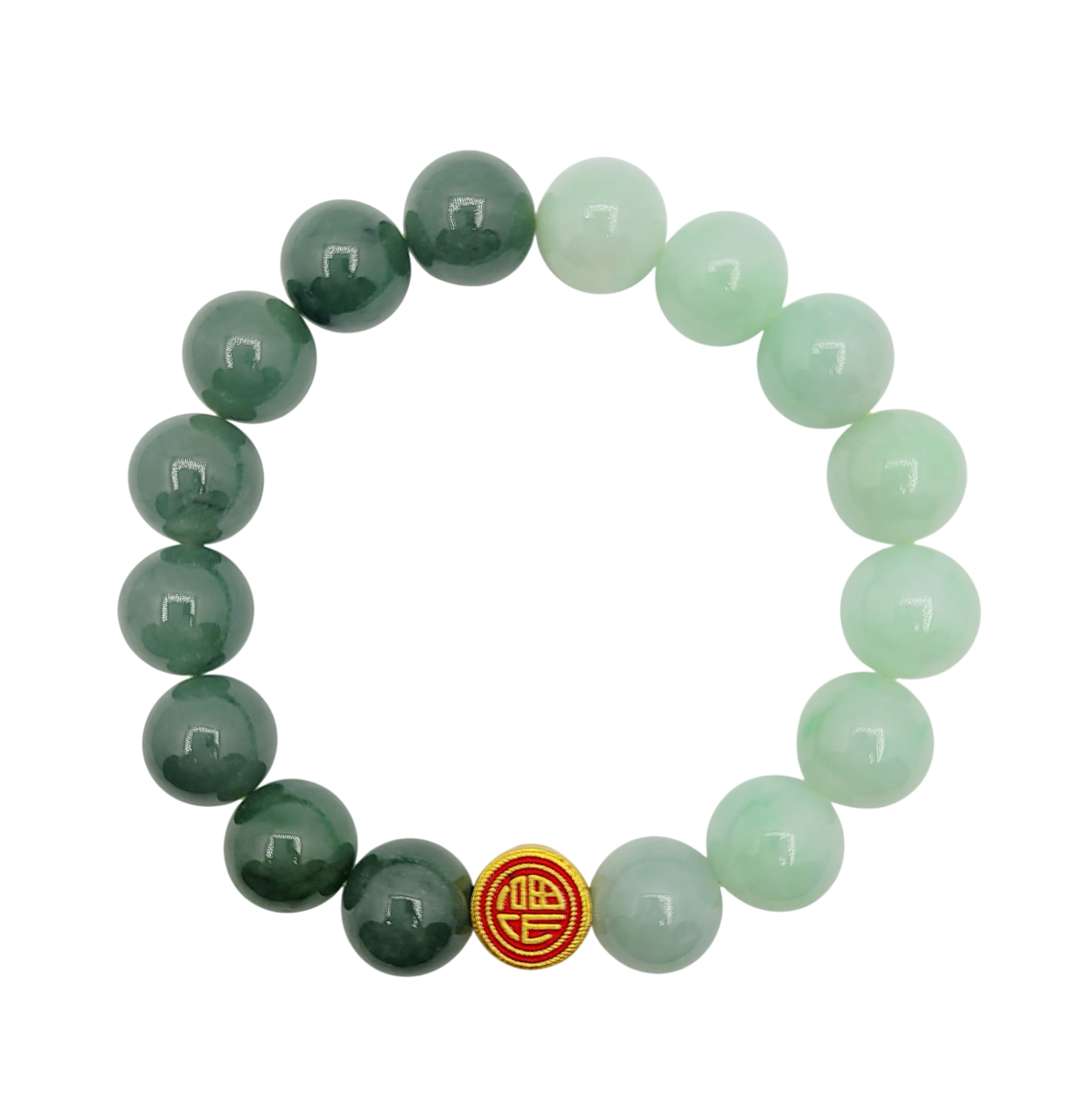 Silver Gold Plated Icy Muti-Color Jadeite Jade Bracelet
