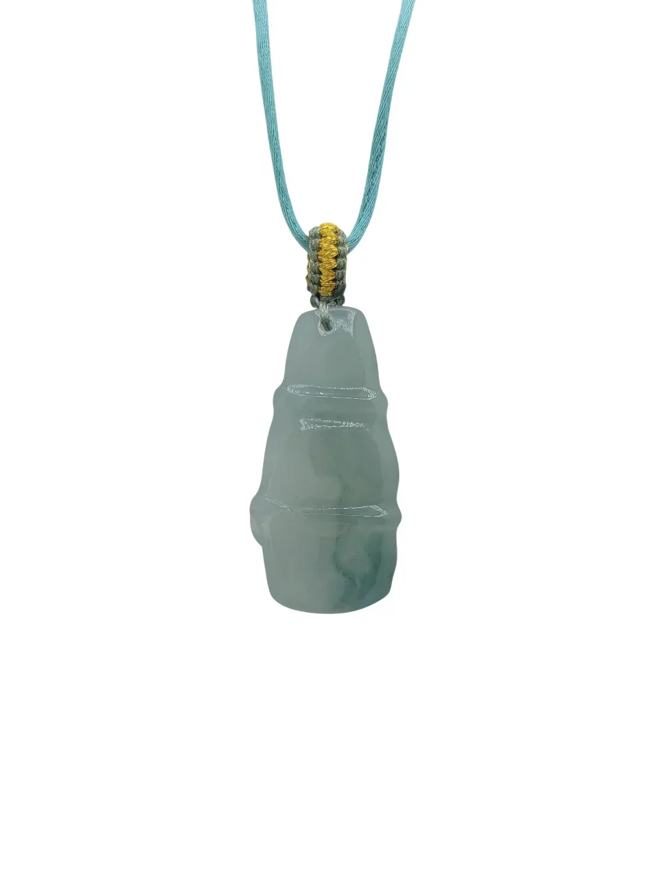 Icy Green Bamboo Jadeite Jade Pendant