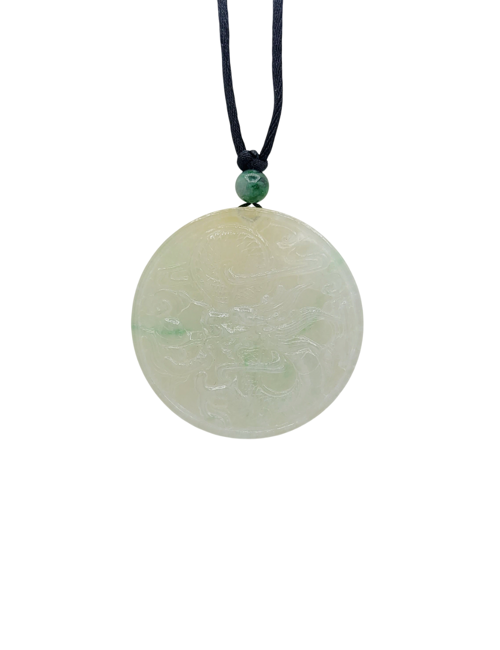 Icy Dragon Jadeite Jade Pendant