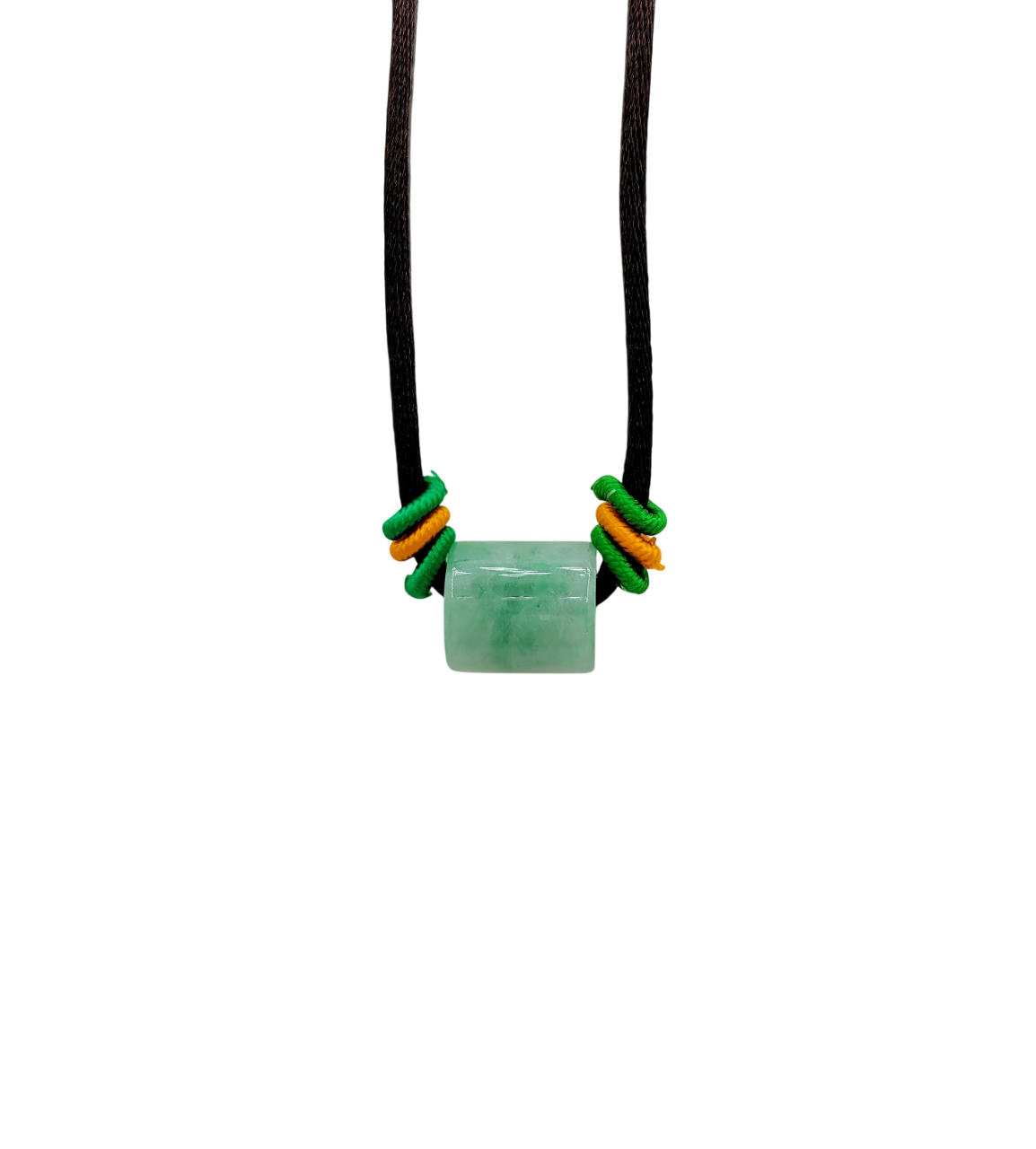 Icy Green Cylinder Jadeite Jade Pendant