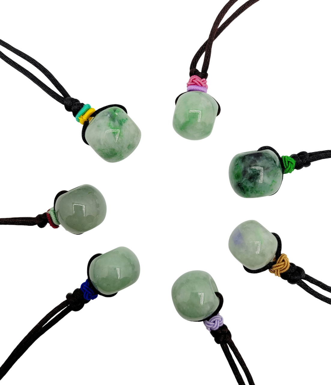 Green Jadeite Jade Barrel Pendant