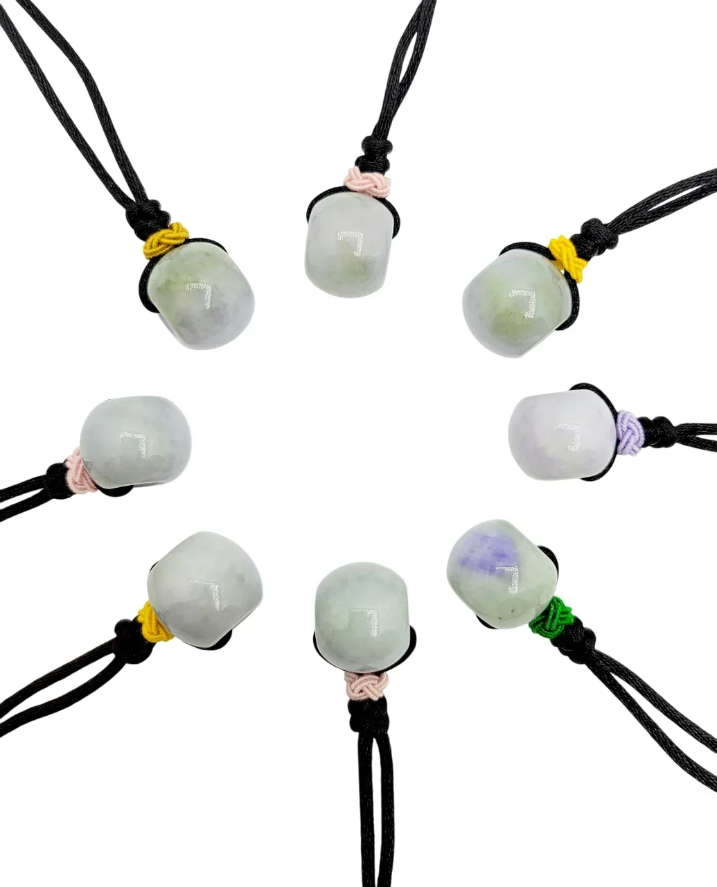 Lavender Jadeite Jade Barrel Pendant